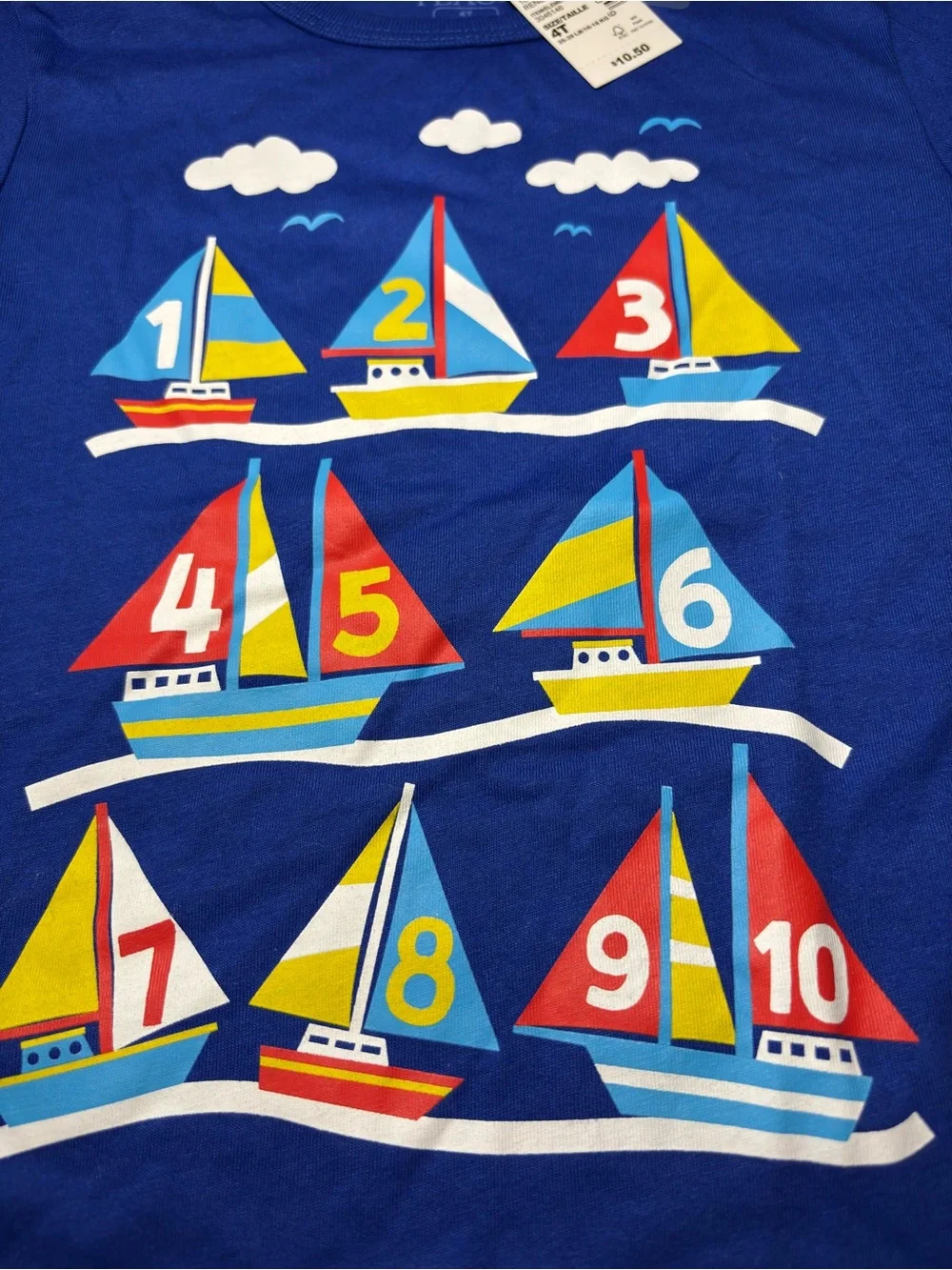 Children's Place 4T Sailboat Number Graphic Tee